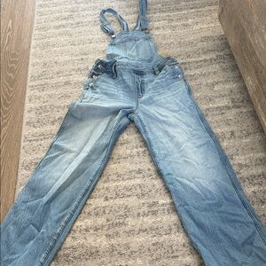 American Eagle Outfitters Light Blue Denim Overalls